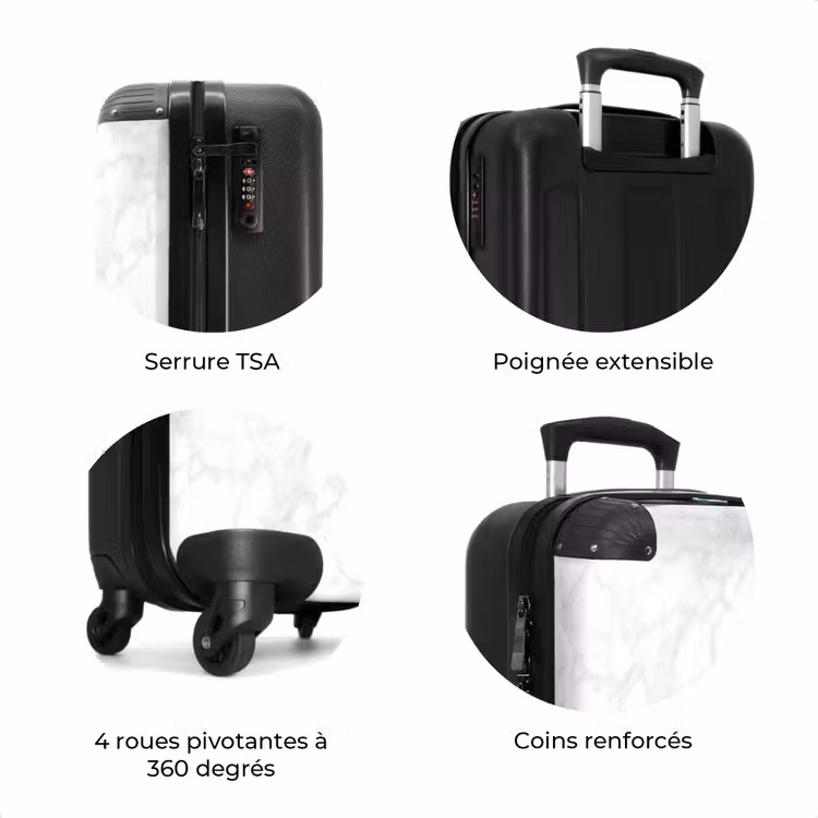 Valise - Minimaliste - Veines blanches - veines grises — 8