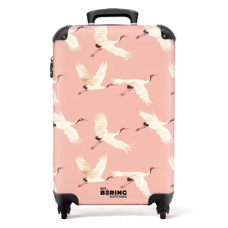 Valise - Modern - Cranes - Pink — 1