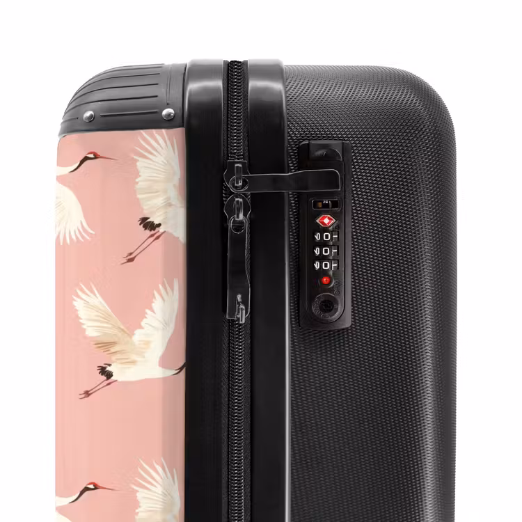 Valise - Modern - Cranes - Pink — 6