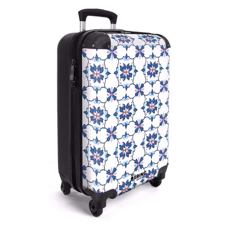 Valise - Moderne - Motif - Bleu - Rose — 2