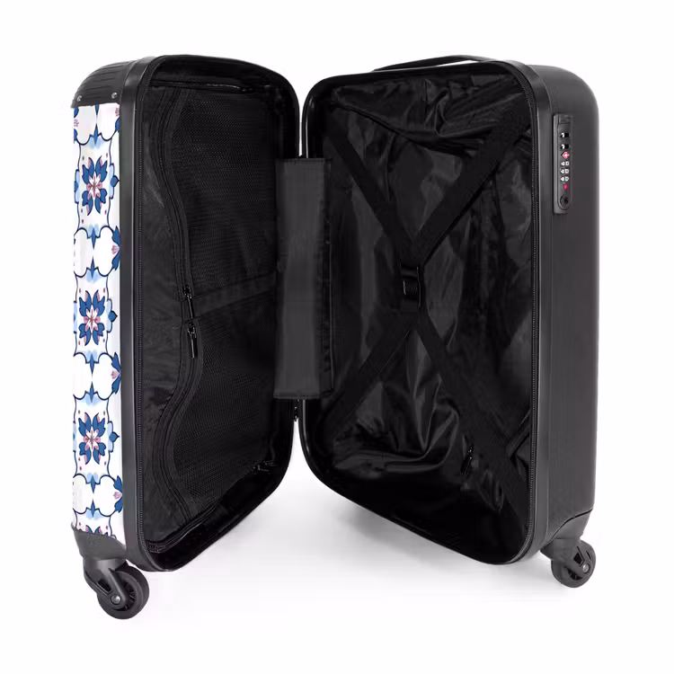 Valise - Moderne - Motif - Bleu - Rose — 5