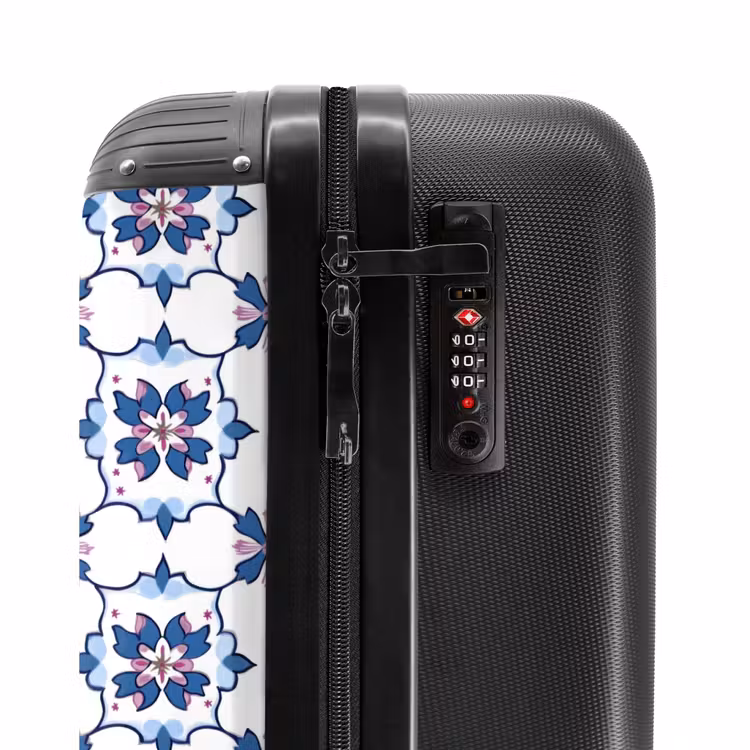Valise - Moderne - Motif - Bleu - Rose — 6