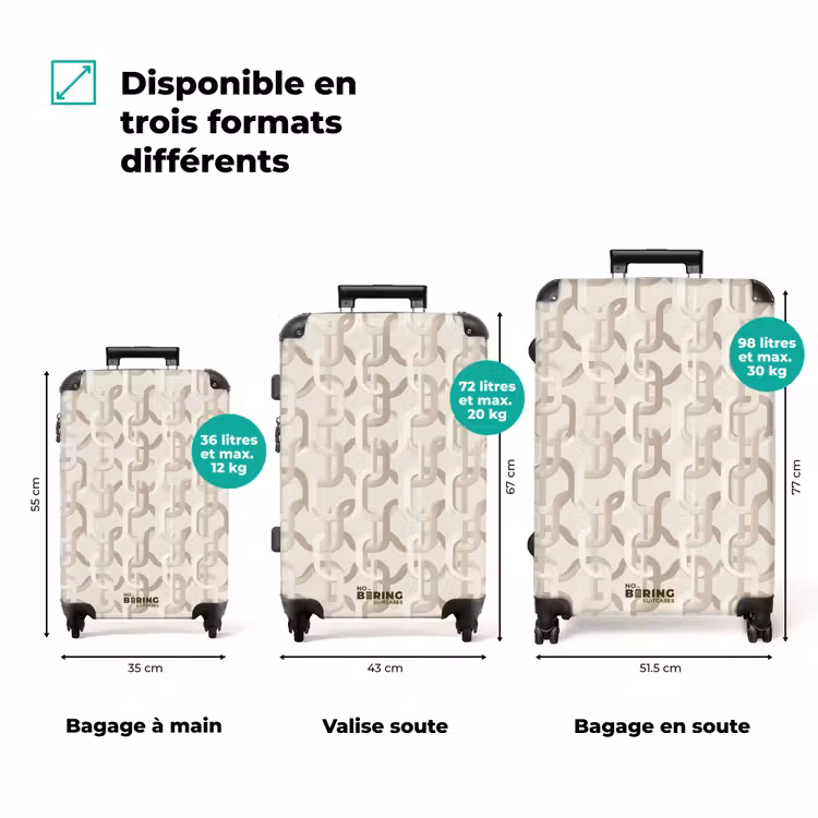 Valise - Motif - Abstrait - Beige — 3