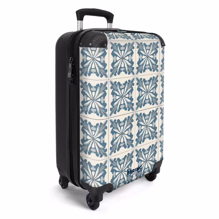 Valise - Motif - Carrelage - Bleu — 2