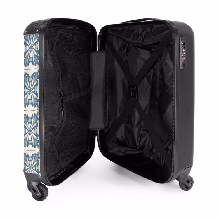 Valise - Motif - Carrelage - Bleu — 5