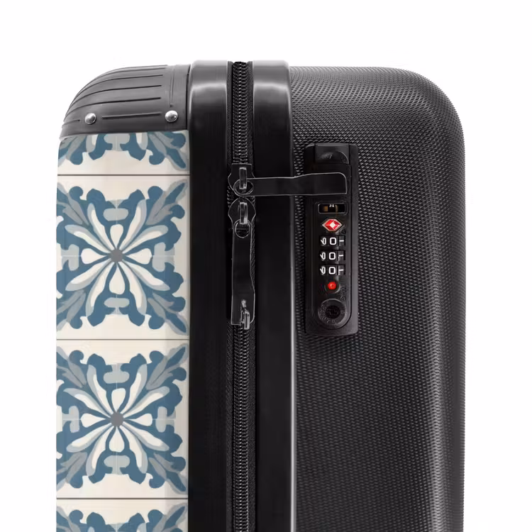 Valise - Motif - Carrelage - Bleu — 6