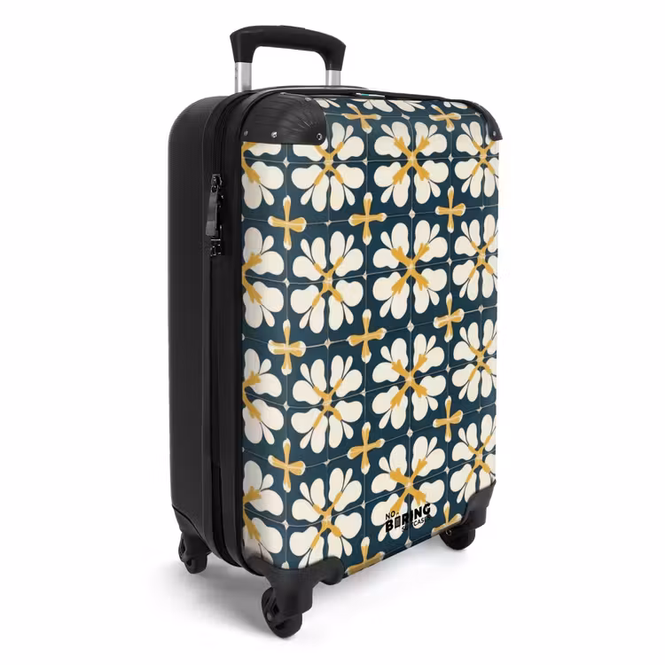 Valise - Motif - Carrelage - Jaune ocre — 2