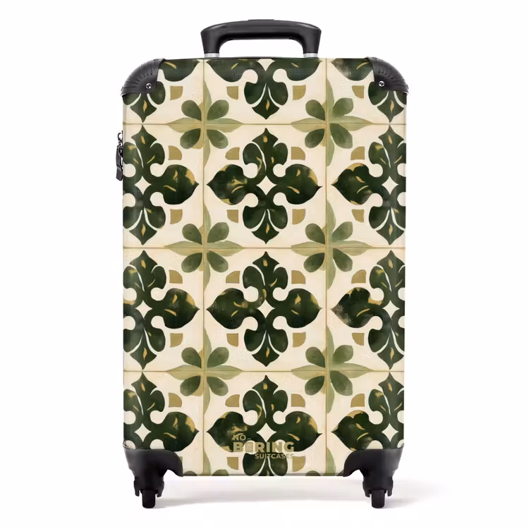 Valise - Motif - Carrelage - Vert — 1