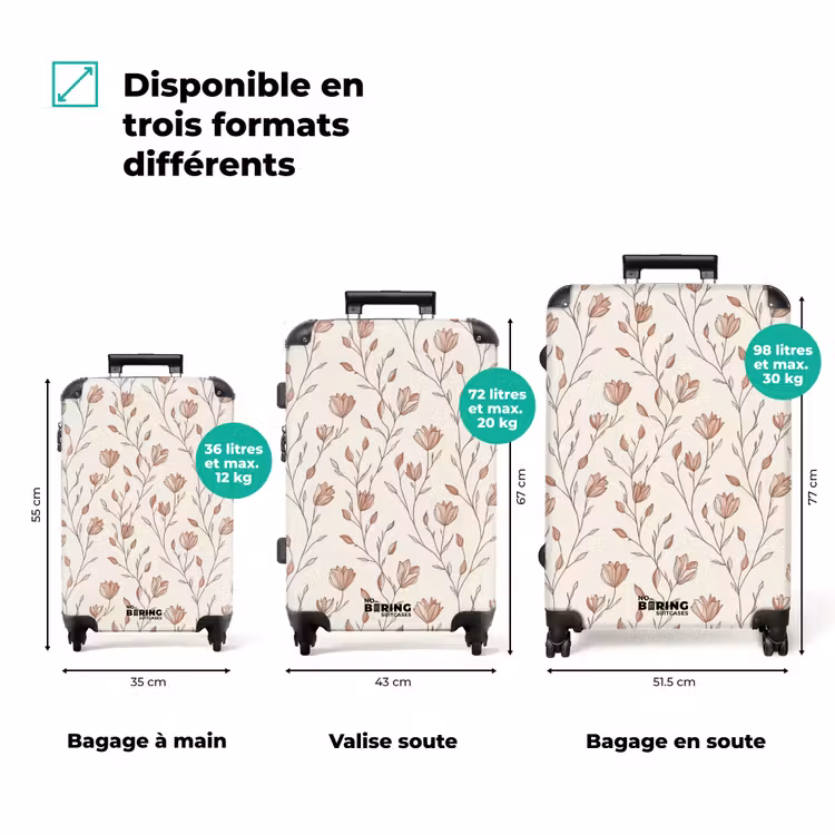Valise - Motif - Classique - Rose — 3