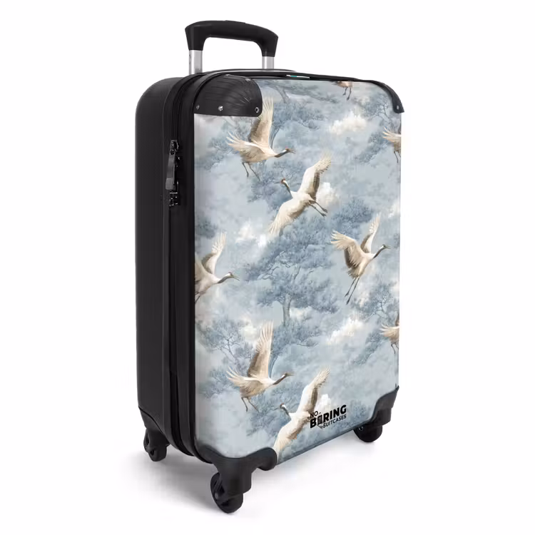 Valise - Nuages - Grues - Bleu — 2