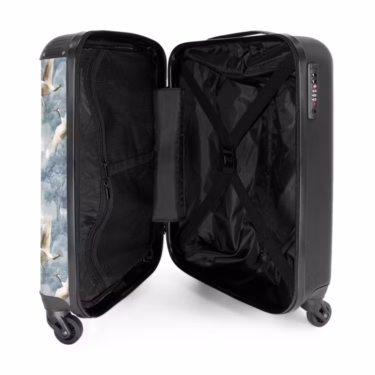 Valise - Nuages - Grues - Bleu — 5