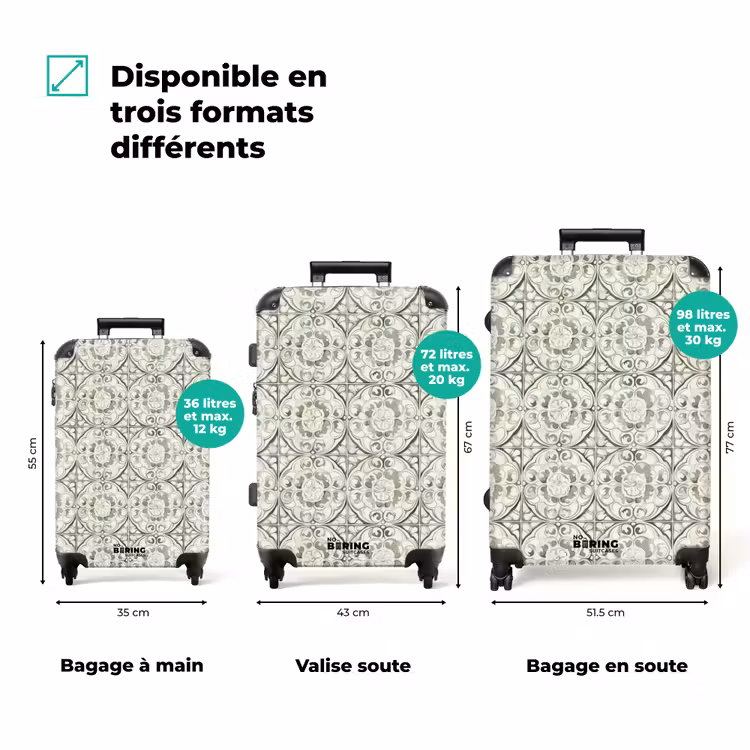 Valise - Ornement curly - Tile - Green — 3