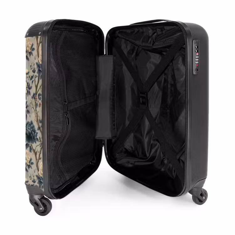 Valise - Paon - Fleurs - Bleu — 5