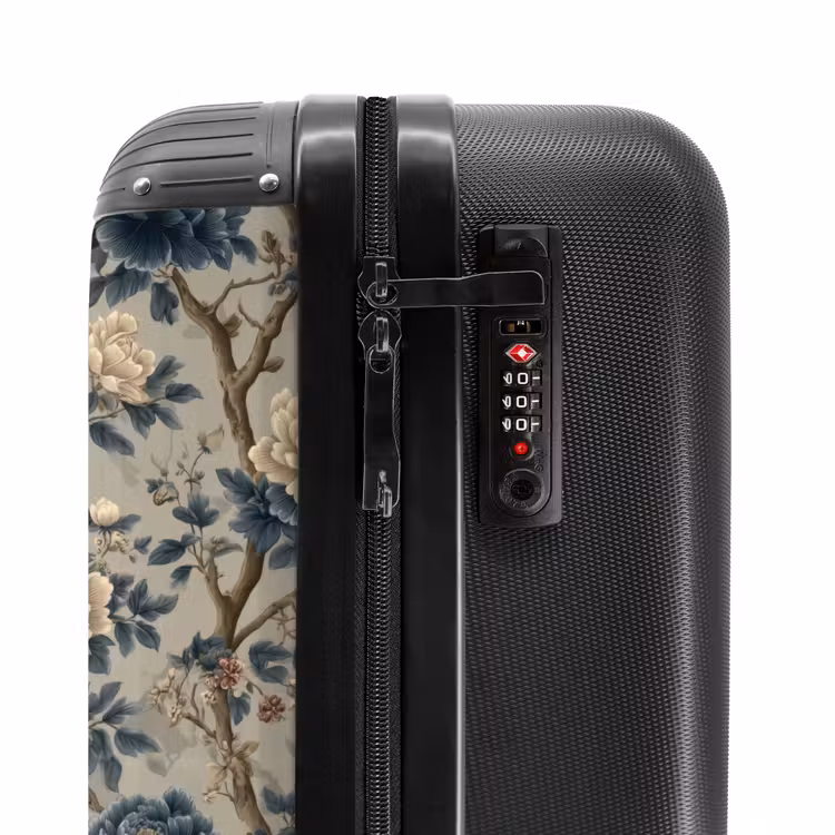 Valise - Paon - Fleurs - Bleu — 6