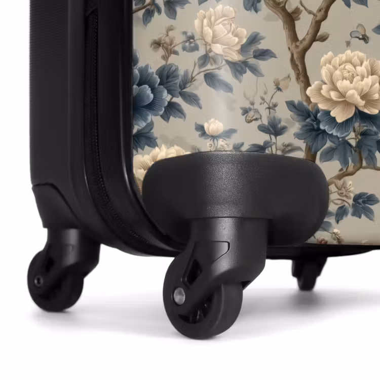 Valise - Paon - Fleurs - Bleu — 7