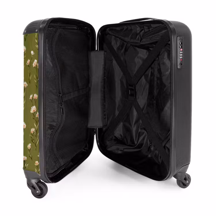 Valise - Rustique - Fleurs - Vert — 5