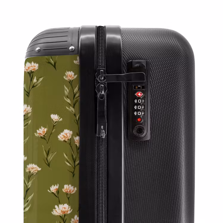 Valise - Rustique - Fleurs - Vert — 6