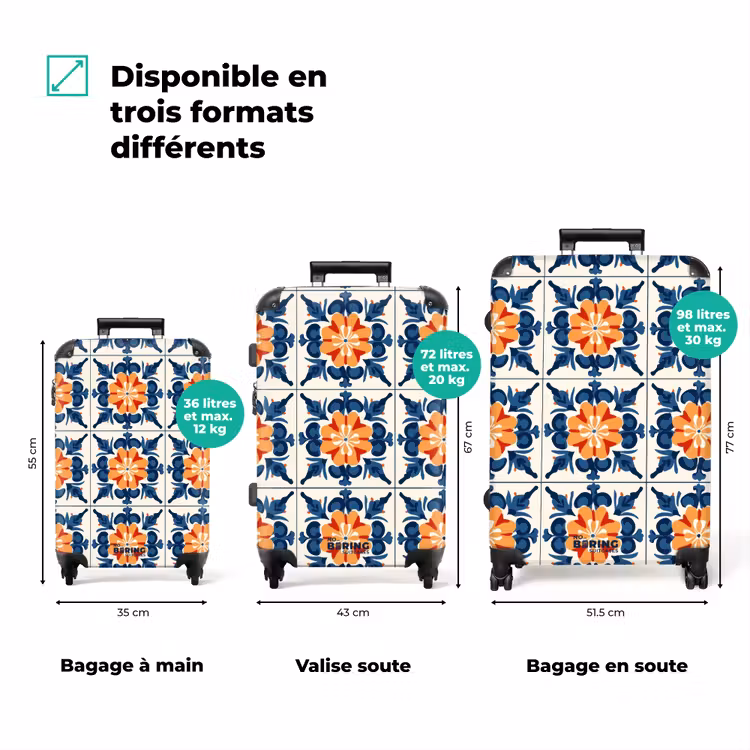 Valise - Traditionnel - Carrelage - Orange — 3
