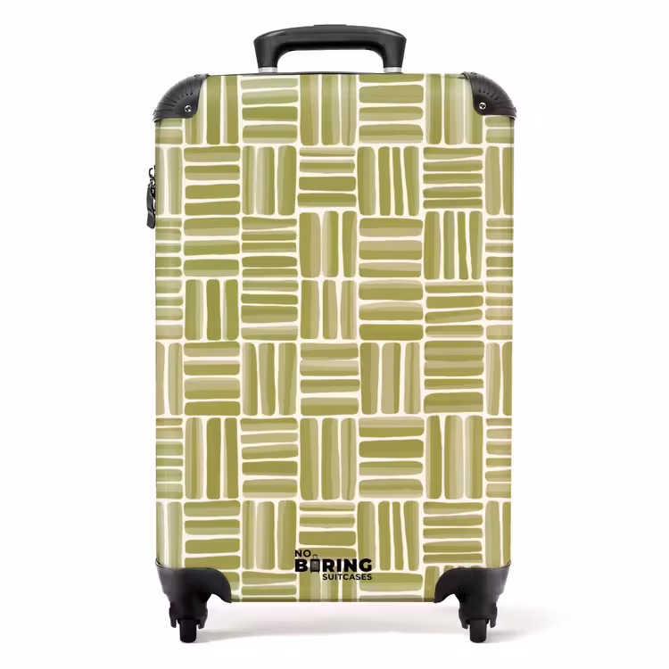 Valise - Tresse - Motif - Vert — 1