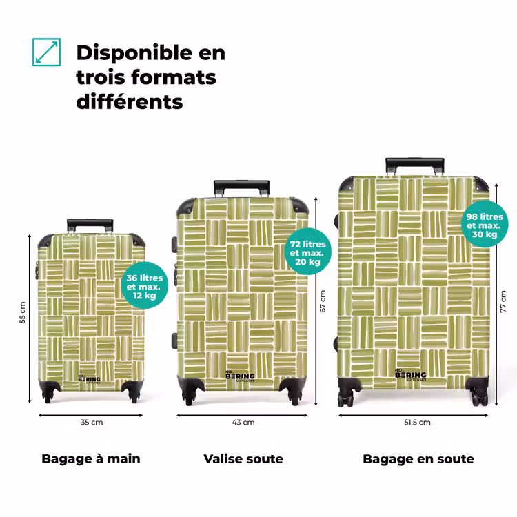 Valise - Tresse - Motif - Vert — 3