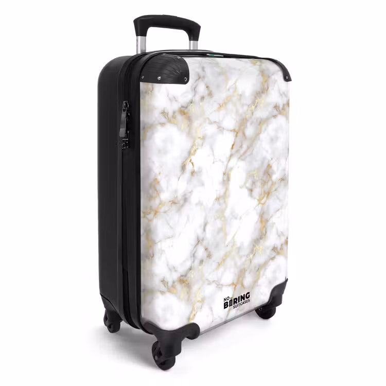 Valise - Veines d'or - Marbre - Blanc — 2
