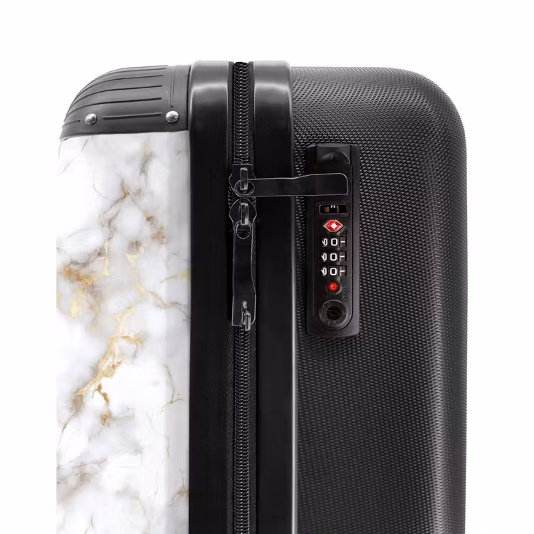 Valise - Veines d'or - Marbre - Blanc — 6