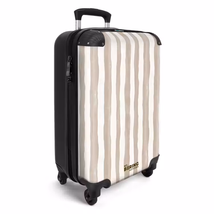 Valise - Minimaliste - Rayures - Beige — 2