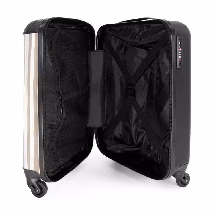 Valise - Minimaliste - Rayures - Beige — 5