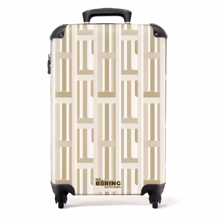 Valise - Moderne - Géométrique - Beige — 1