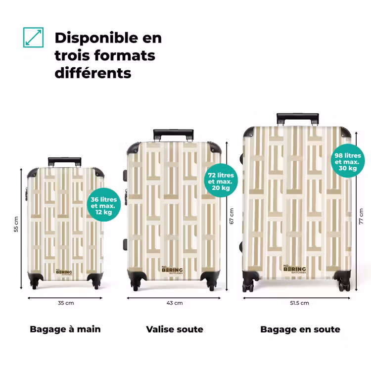 Valise - Moderne - Géométrique - Beige — 3