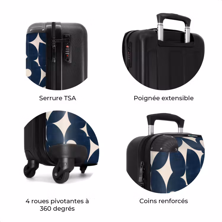 Valise - Moderne - Géométrique - Bleu — 8