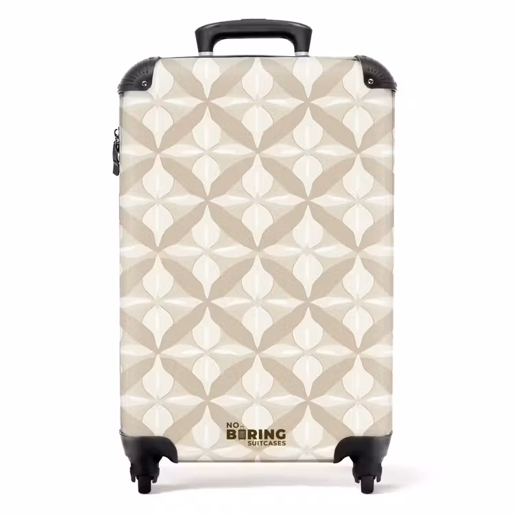 Valise - Motif - Classique - Beige — 1