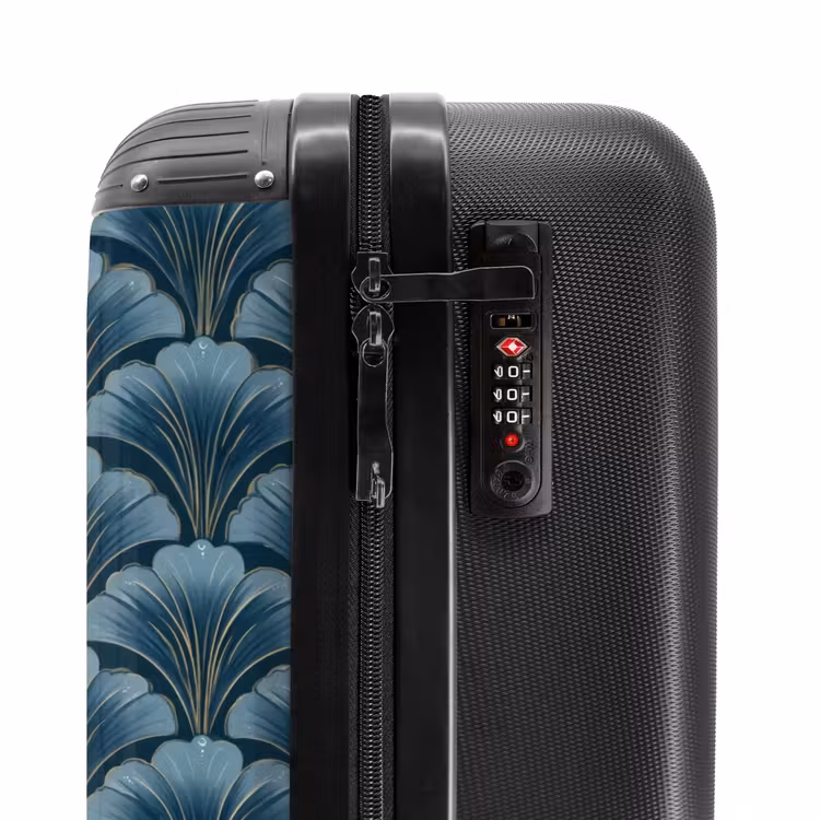 Valise - Motif - Feuille de ginkgo - Bleu — 6