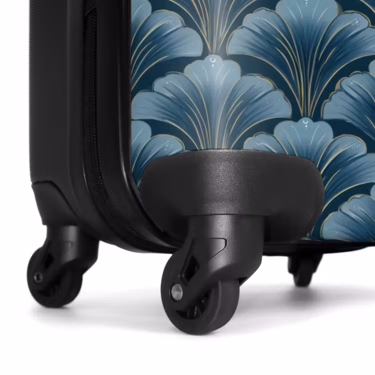 Valise - Motif - Feuille de ginkgo - Bleu — 7
