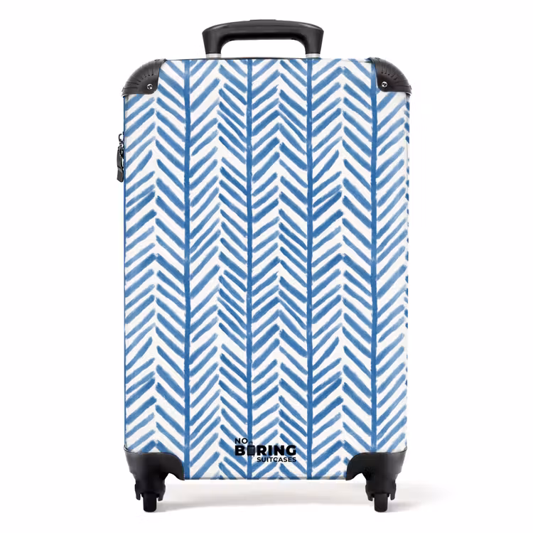 Valise - Motif - Rayures - Bleu — 1