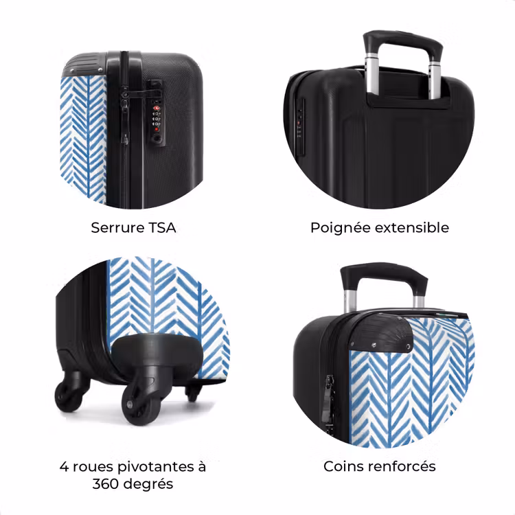 Valise - Motif - Rayures - Bleu — 8