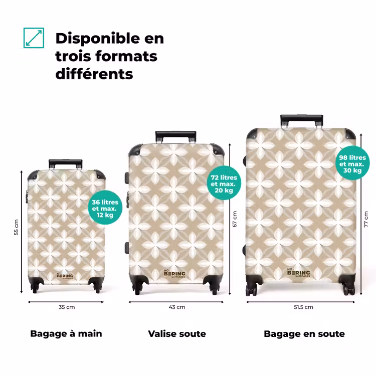 Valise - Motif - Symétrique - Beige — 3