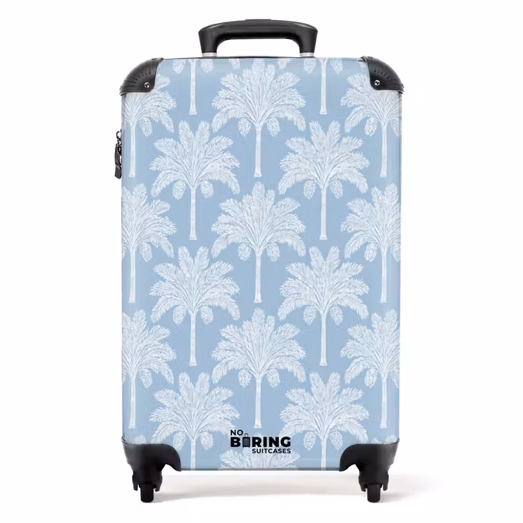 Valise - Palmier - Moderne - Bleu — 1