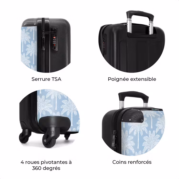 Valise - Palmier - Moderne - Bleu — 8