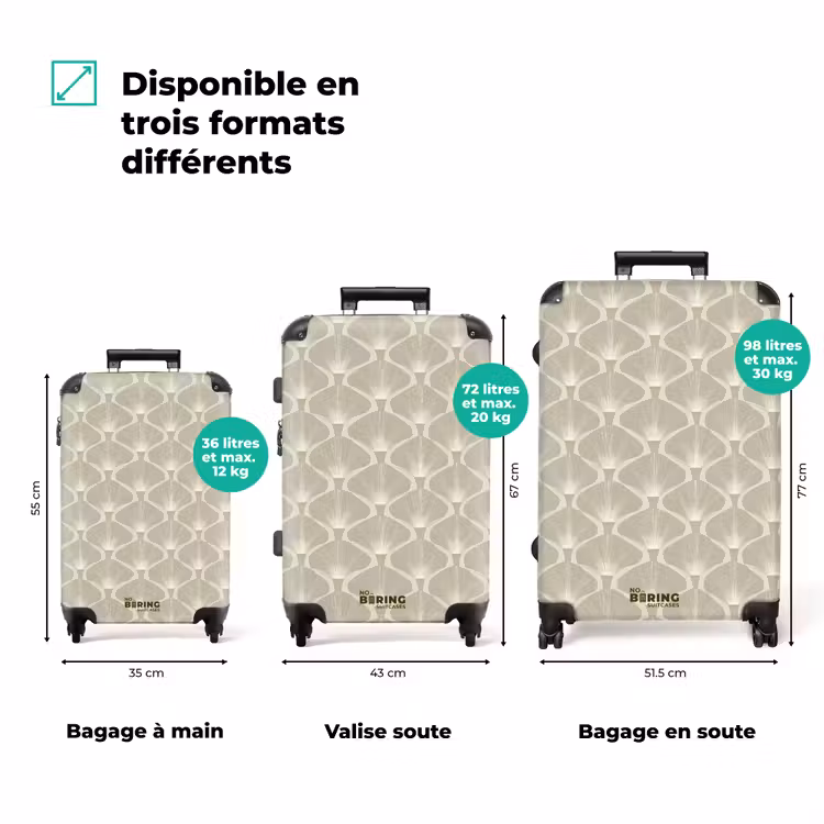 Valise - Panneau - Ginkgo - Sable — 3