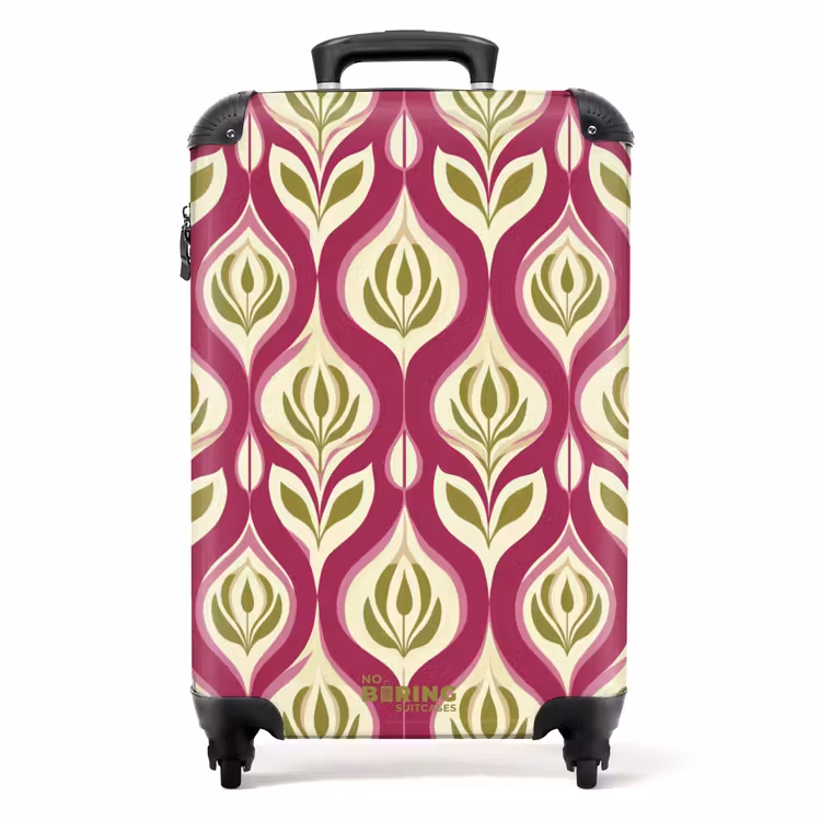 Valise - Rétro - Floral - Violet — 1