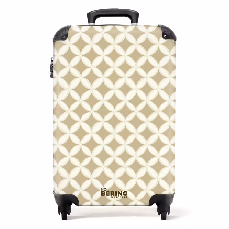 Valise - Symétrique - Motif - Beige — 1
