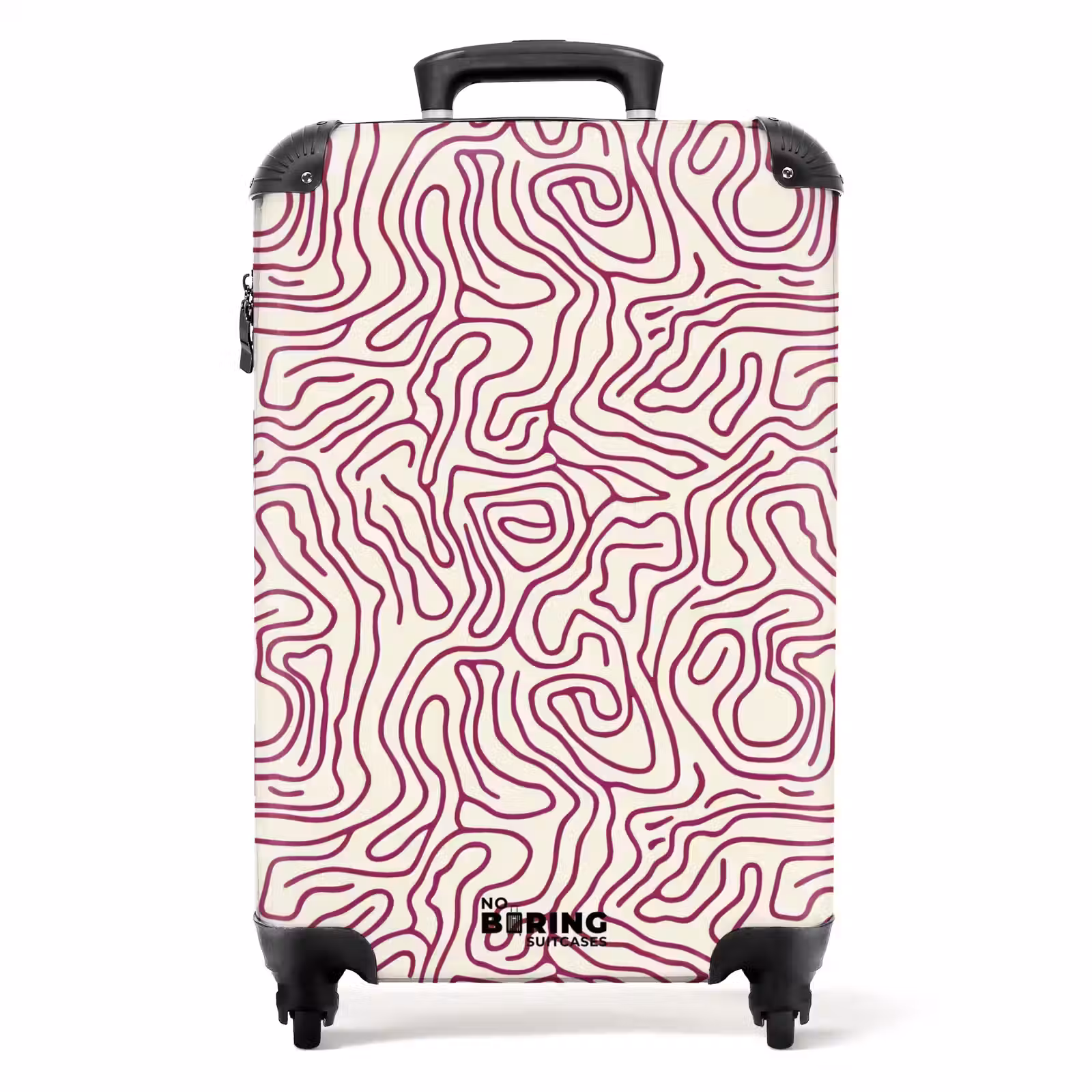 Valise - Ligne d'enroulement - Magenta - Crème — 1