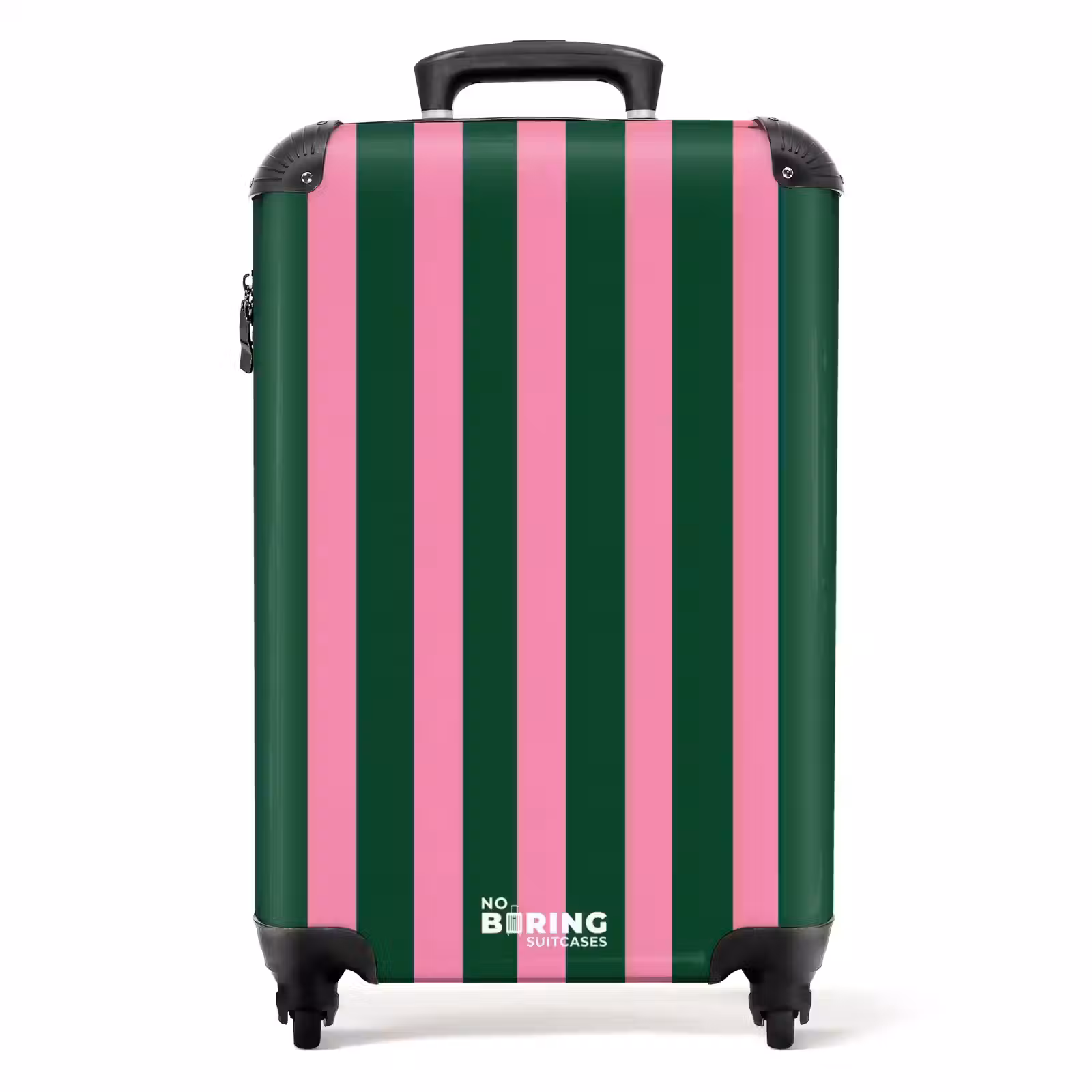 Valise - Rayures verticales - Vert - Rose — 1
