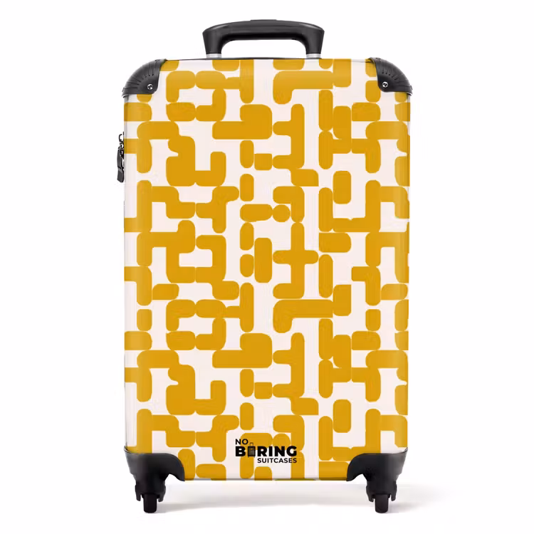 Valise - Jaune - Beige - Motif — 1