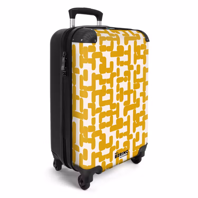 Valise - Jaune - Beige - Motif — 2