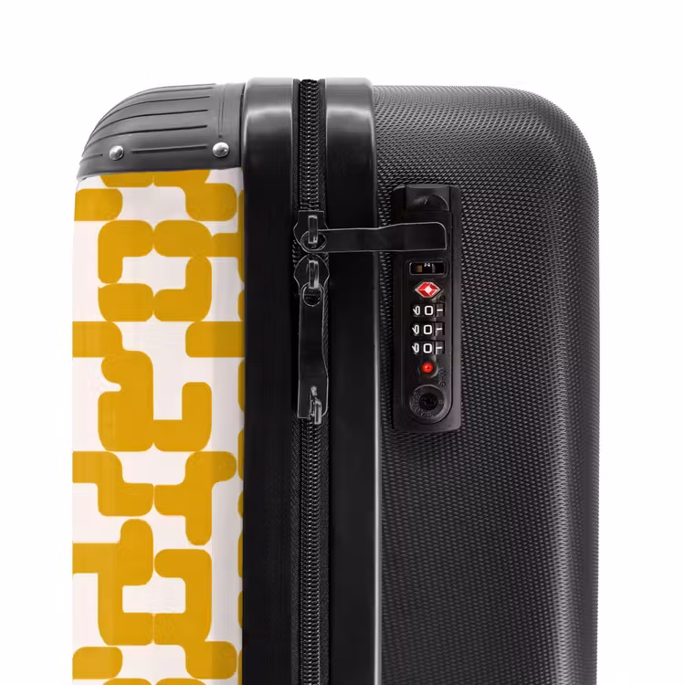 Valise - Jaune - Beige - Motif — 6