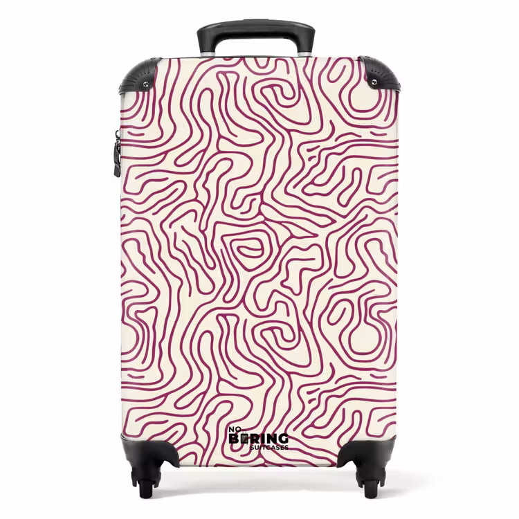 Valise - Ligne d'enroulement - Magenta - Crème — 1
