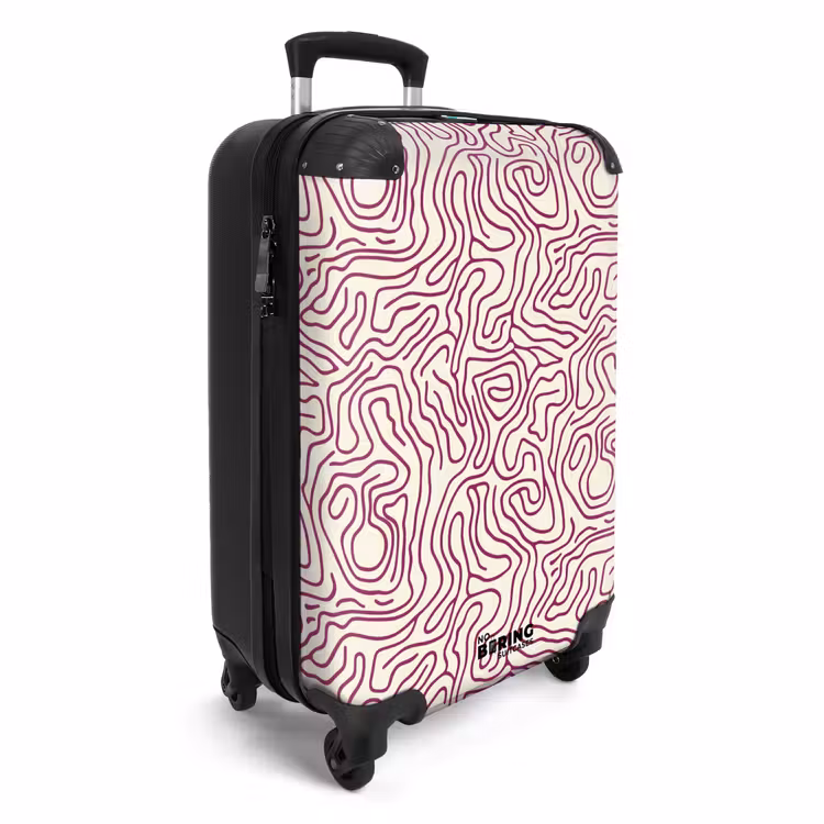 Valise - Ligne d'enroulement - Magenta - Crème — 2