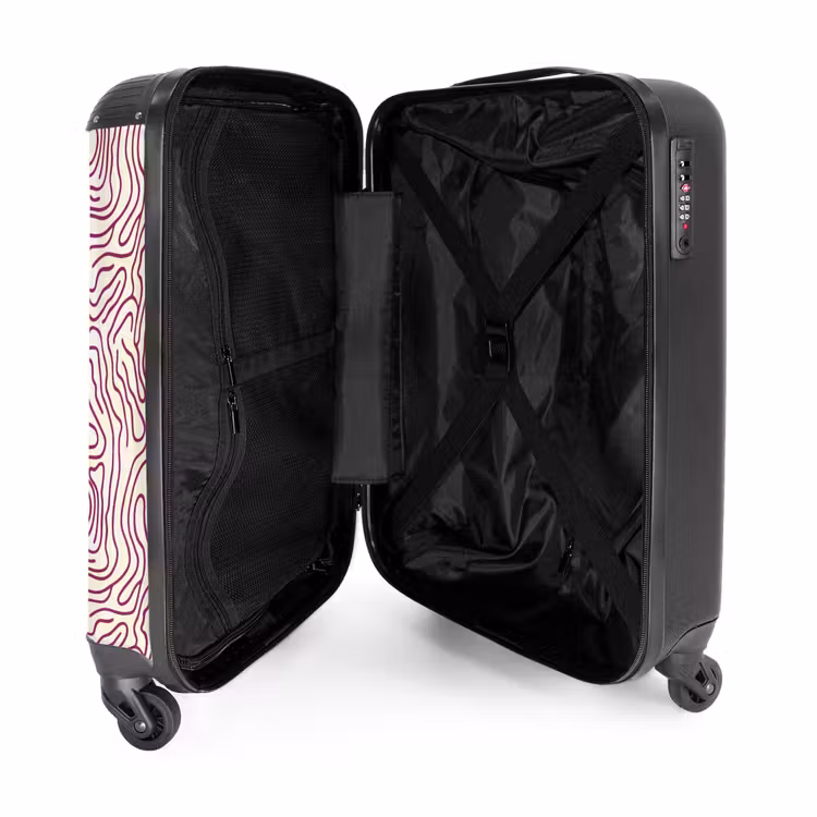 Valise - Ligne d'enroulement - Magenta - Crème — 5
